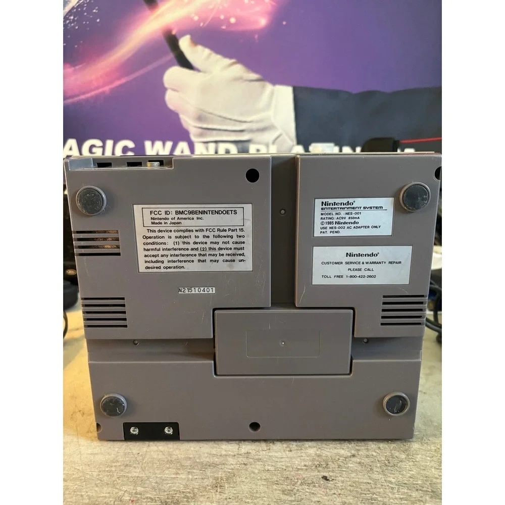 1985 Original NES Nintendo System Console Authentic Tested Bundle With 2 Games
